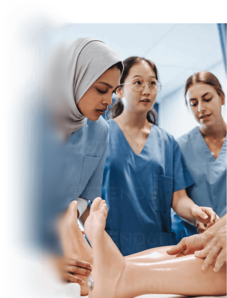 Healthcare professionals in training